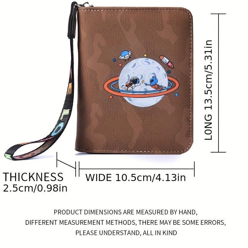 Astronaut Alien Planet Print Wallet Wristlet Organizer Purse