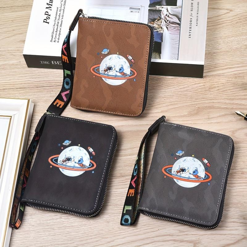 Astronaut Alien Planet Print Wallet Wristlet Organizer Purse