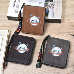 Astronaut Alien Planet Print Wallet Wristlet Organizer Purse