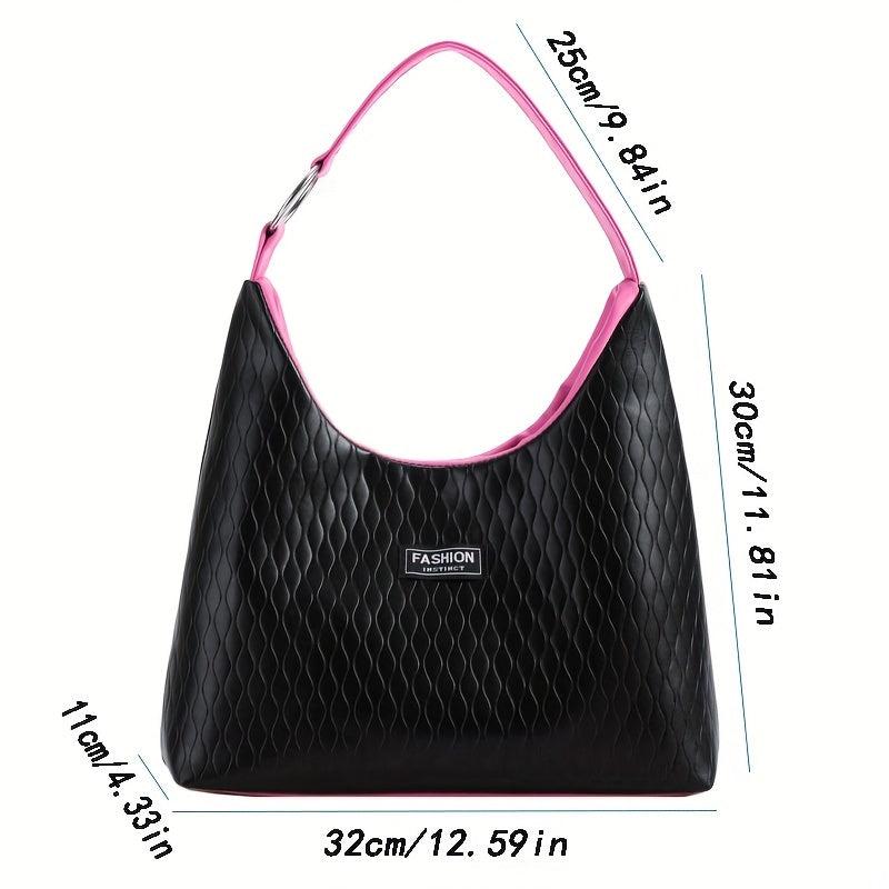 Vintage Crescent Hobo Bag Retro PU Shoulder Bag Women's Casual Handbag