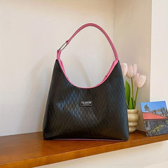 Vintage Crescent Hobo Bag Retro PU Shoulder Bag Women's Casual Handbag