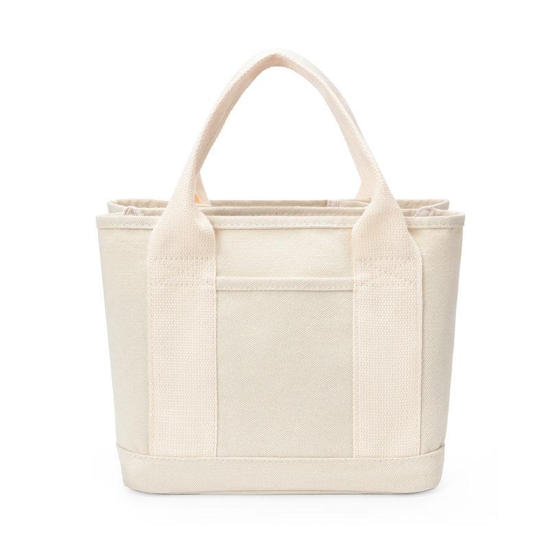 Canvas Tote Bag Solid Lunch Bag Women's Handbag Purse Travel Picnic