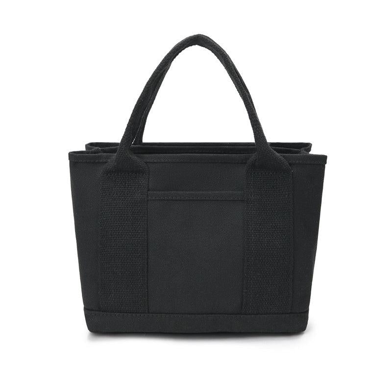 Canvas Tote Bag Solid Lunch Bag Women's Handbag Purse Travel Picnic