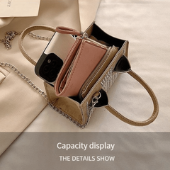 Rivets Decor Square Shoulder Bag All Match Small Bag