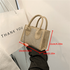 Rivets Decor Square Shoulder Bag All Match Small Bag