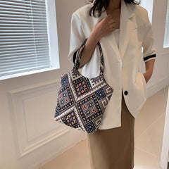 Boho Style Canvas Large Capacity Shoulder Bag