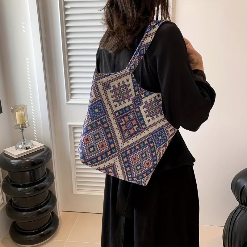 Boho Style Canvas Large Capacity Shoulder Bag