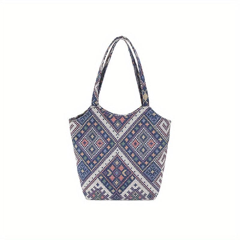 Boho Style Canvas Large Capacity Shoulder Bag