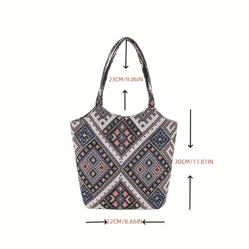 Boho Style Canvas Large Capacity Shoulder Bag