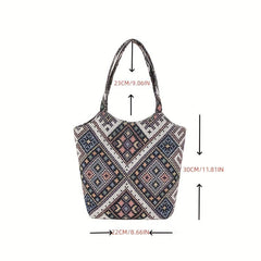 Boho Style Canvas Large Capacity Shoulder Bag