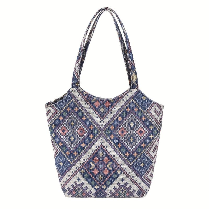 Boho Style Canvas Large Capacity Shoulder Bag