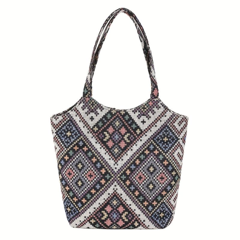 Boho Style Canvas Large Capacity Shoulder Bag