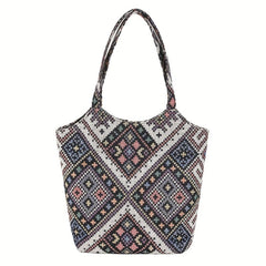 Boho Style Canvas Large Capacity Shoulder Bag