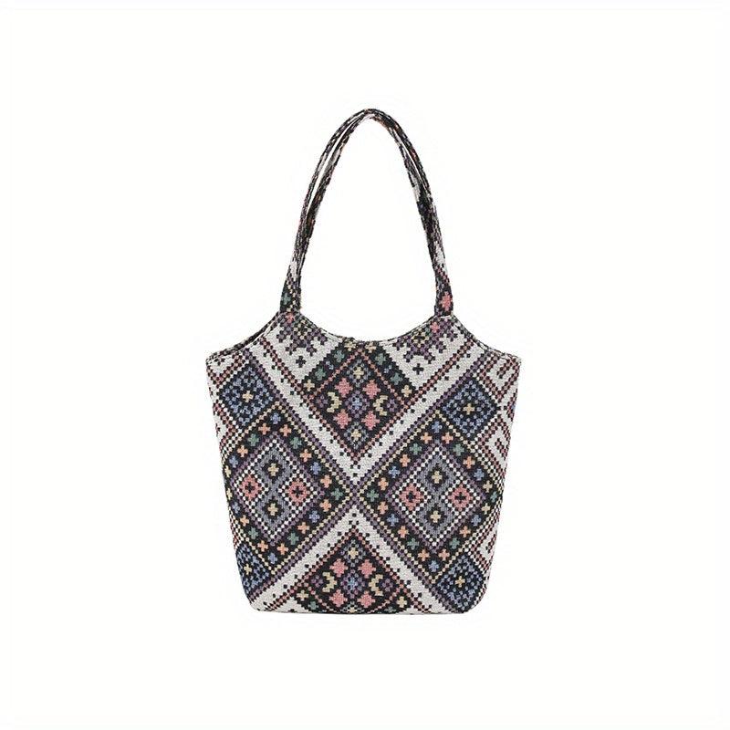 Boho Style Canvas Large Capacity Shoulder Bag