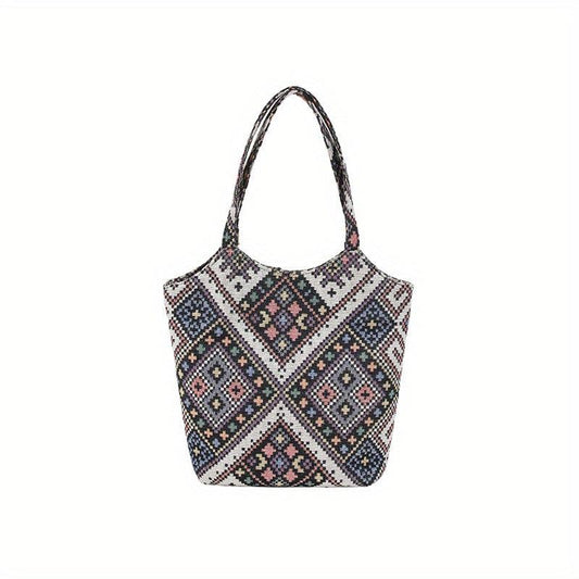 Boho Style Canvas Large Capacity Shoulder Bag