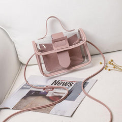 Sequins Star Crossbody Bag PVC Handbag Waterproof Square Purse