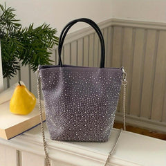 Rhinestone Crossbody Bag Classic Shoulder Bag Women's Casual Handbag & Purse