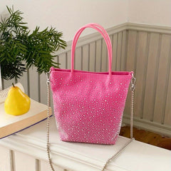 Rhinestone Crossbody Bag Classic Shoulder Bag Women's Casual Handbag & Purse