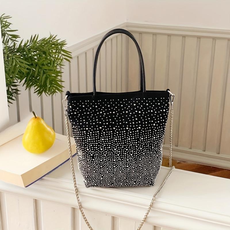 Rhinestone Crossbody Bag Classic Shoulder Bag Women's Casual Handbag & Purse