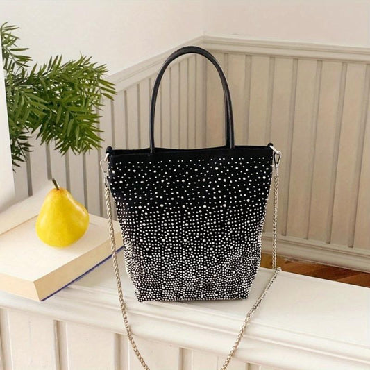 Rhinestone Crossbody Bag Classic Shoulder Bag Women's Casual Handbag & Purse