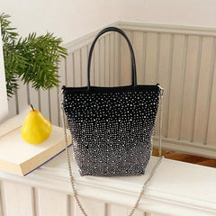 Rhinestone Crossbody Bag Classic Shoulder Bag Women's Casual Handbag & Purse