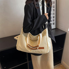 Vintage Canvas Crossbody Bag Large Capacity Tote Handbag