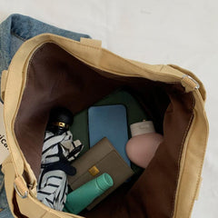 Vintage Canvas Crossbody Bag Large Capacity Tote Handbag