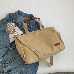 Vintage Canvas Crossbody Bag Large Capacity Tote Handbag