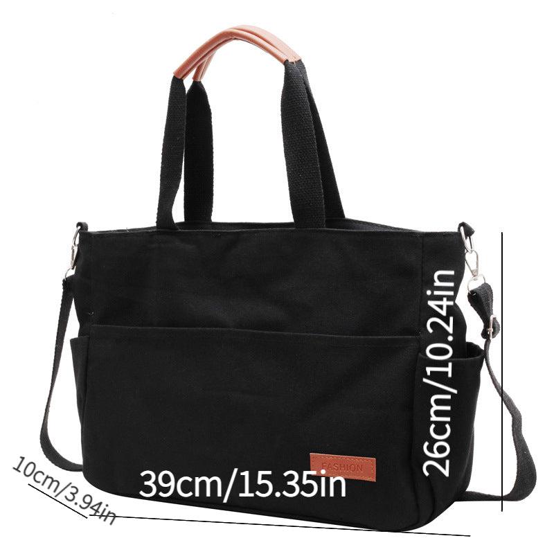 Vintage Canvas Crossbody Bag Large Capacity Tote Handbag