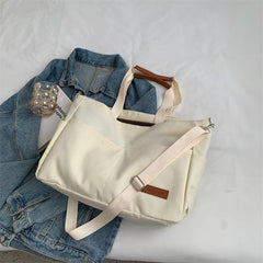 Vintage Canvas Crossbody Bag Large Capacity Tote Handbag
