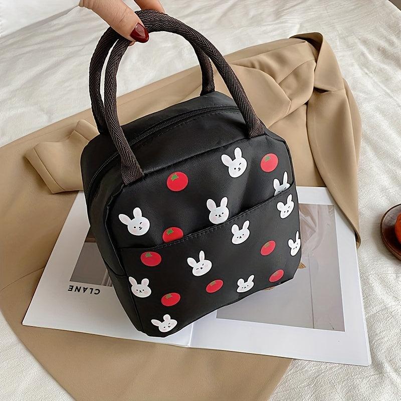 Bunny Print Handbag Lunch Box Bag Portable Mommy Bag