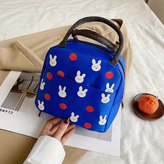 Bunny Print Handbag Lunch Box Bag Portable Mommy Bag