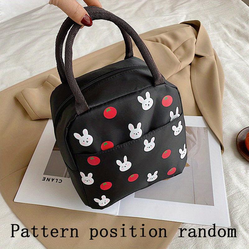 Bunny Print Handbag Lunch Box Bag Portable Mommy Bag