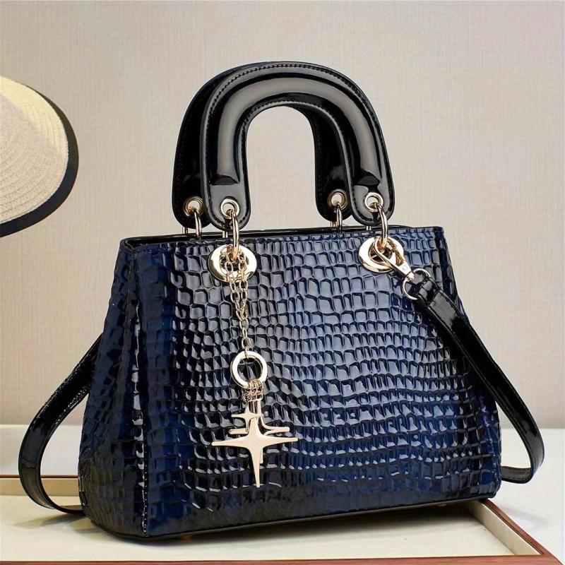 Snakeskin Pattern Tote Bag Crossbody Satchel Purse