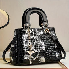 Snakeskin Pattern Tote Bag Crossbody Satchel Purse