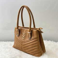 Vintage Quilted Satchel Bag Classic Handbag Zipper Bag For Women