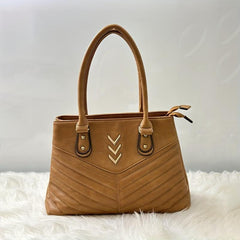 Vintage Quilted Satchel Bag Classic Handbag Zipper Bag For Women