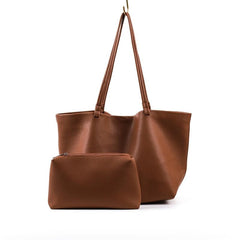 Minimalist Solid Tote Bag Large Capacity Shoulder Bag