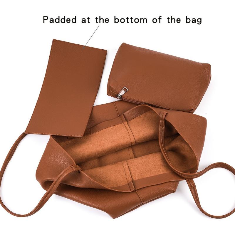 Minimalist Solid Tote Bag Large Capacity Shoulder Bag