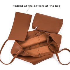 Minimalist Solid Tote Bag Large Capacity Shoulder Bag