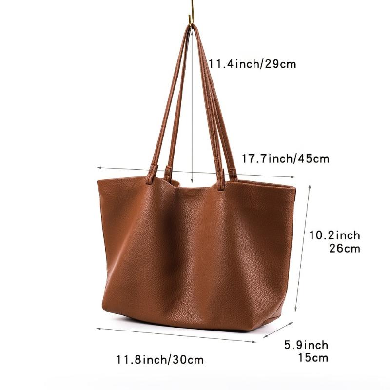 Minimalist Solid Tote Bag Large Capacity Shoulder Bag
