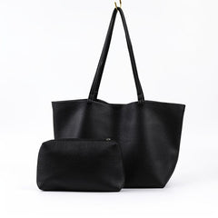 Minimalist Solid Tote Bag Large Capacity Shoulder Bag