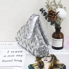 Sequins Decor Satchel Bag Glitter Evening Handbag for Party