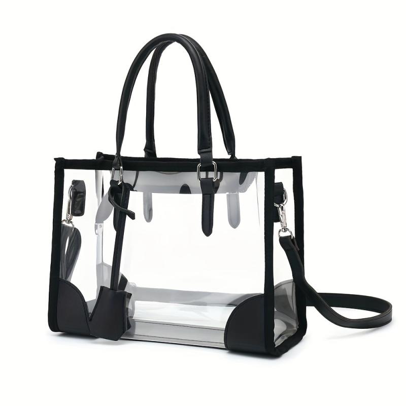 Clear PVC Tote Bag Waterproof Beach Stadium Concerts