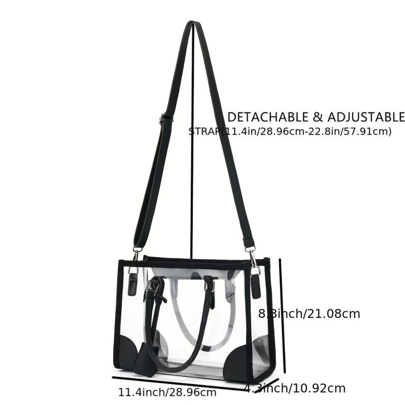 Clear PVC Tote Bag Waterproof Beach Stadium Concerts