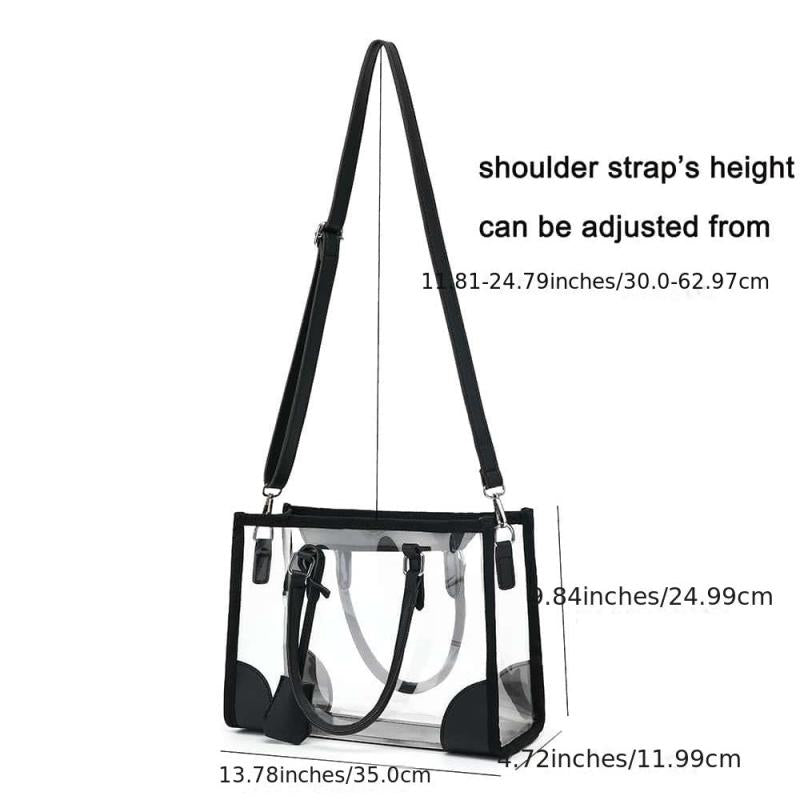 Clear PVC Tote Bag Waterproof Beach Stadium Concerts