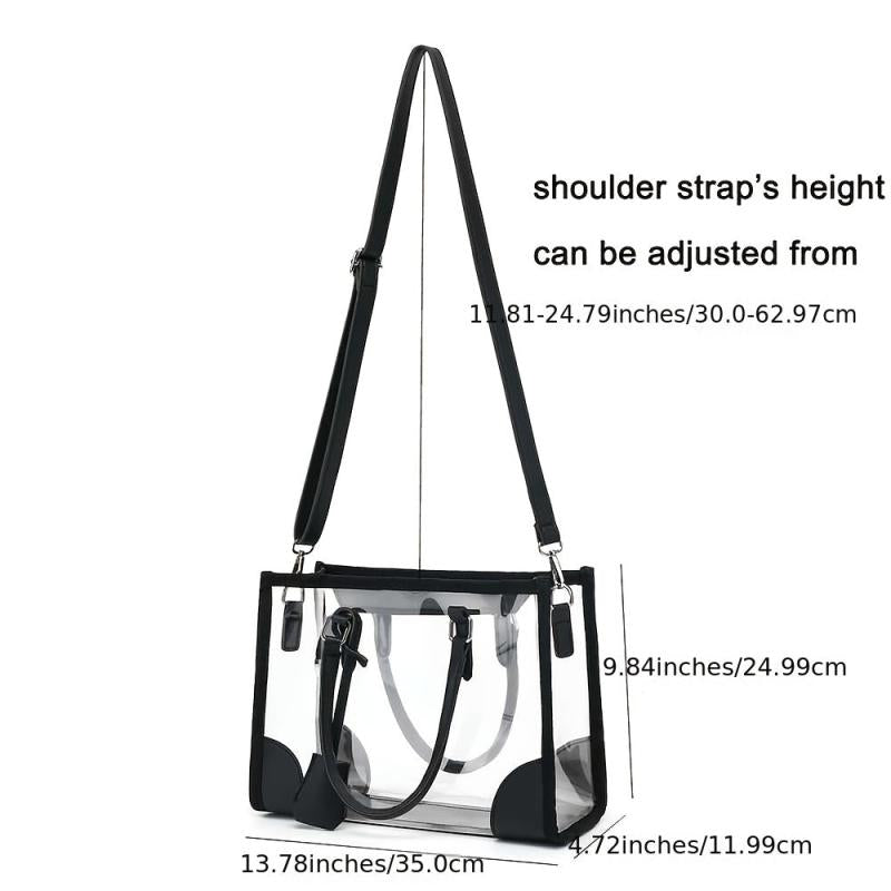 Clear PVC Tote Bag Waterproof Beach Stadium Concerts