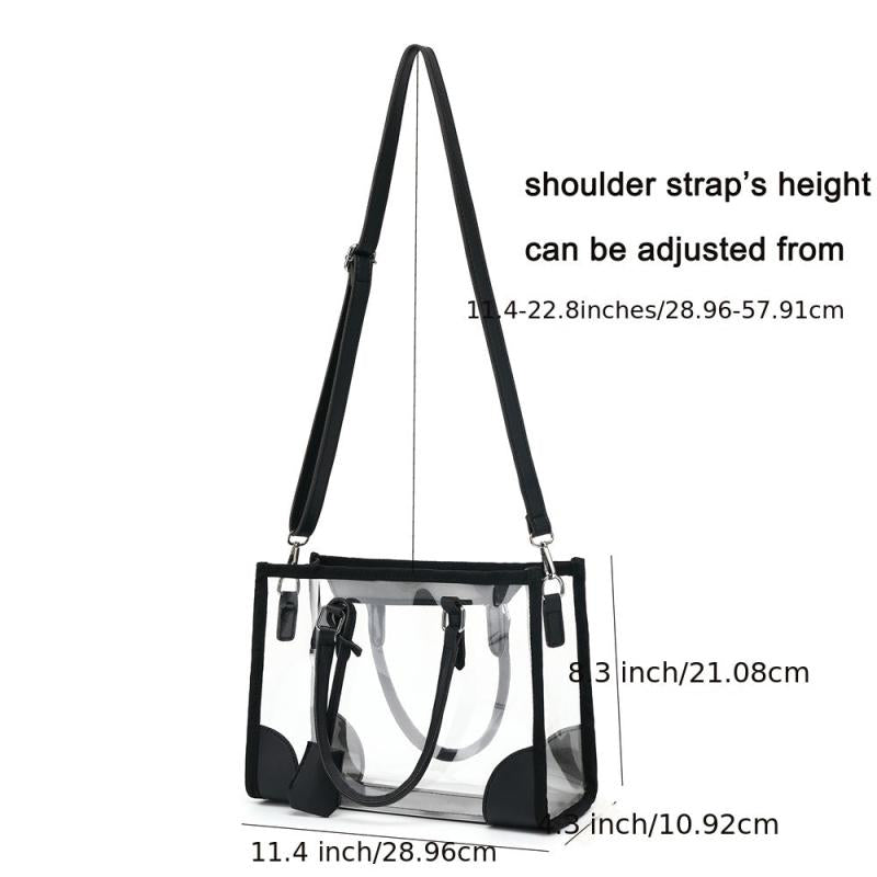 Clear PVC Tote Bag Waterproof Beach Stadium Concerts