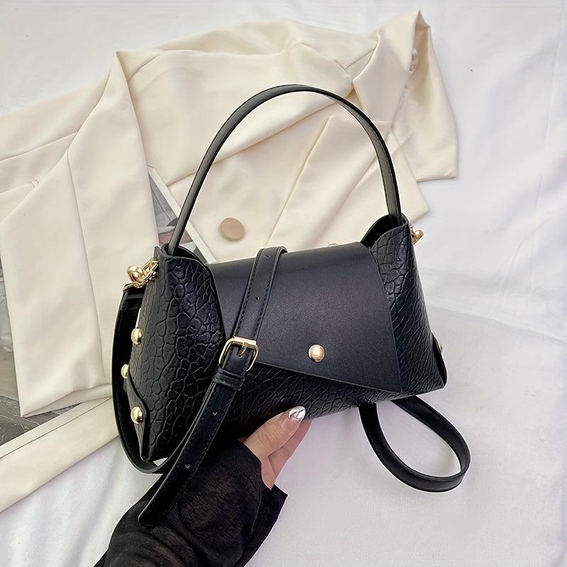 Vegan Crossbody Bag PU Shoulder Bag Women's Casual Stylish Handbag & Purse