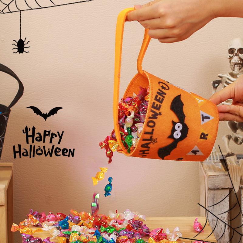 Halloween Pumpkin Mini Handbag Non woven Ghost Skull Pumpkin Elf Gift Bag
